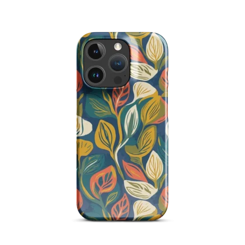 Stylized Navy Mustard Botanical Leaves