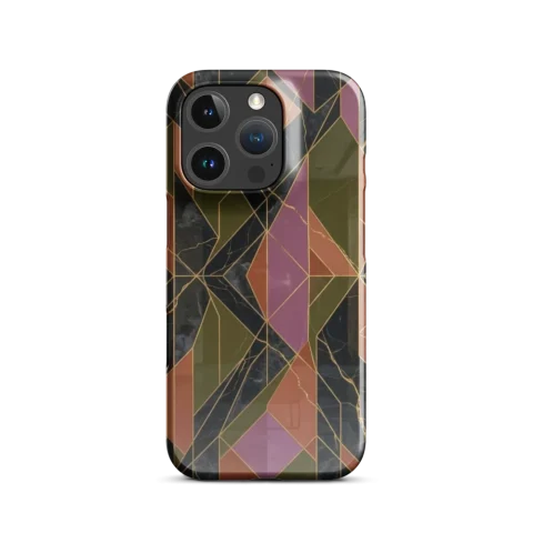 Gilded Terracotta Marble Geometric Veins