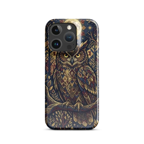 Nocturnal Geometry Golden Owl