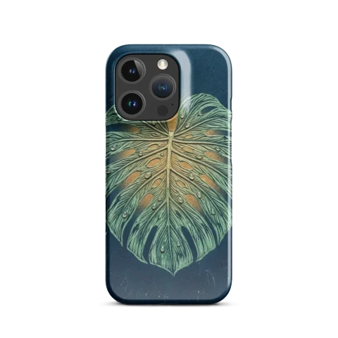 Gilded Monstera Linocut Botanical