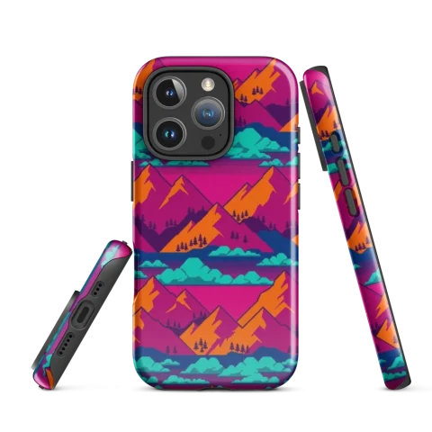 Retro Pixel Mountain Horizon