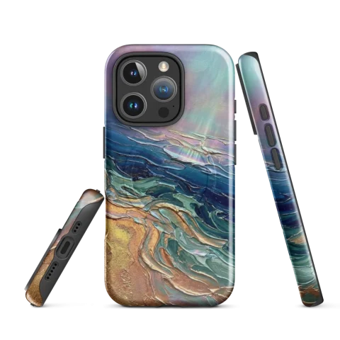 Celestial Nebula Shoreline Impasto