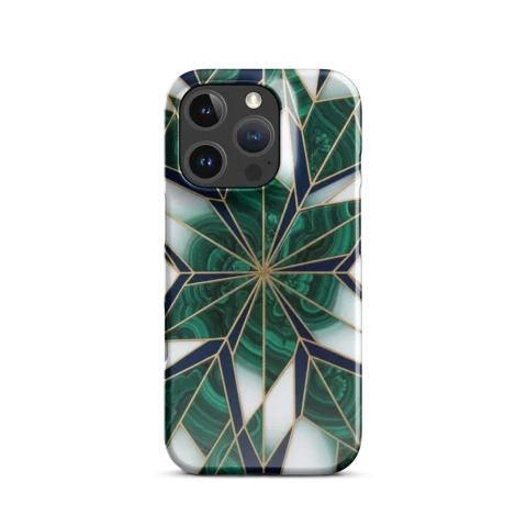 Green Malachite Geometric Gold Mosaic