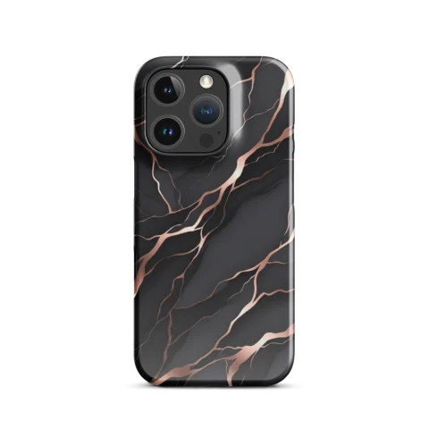 Luminous Rose Gold Obsidian Veins