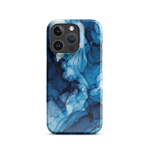 Midnight Azure Fluid Ink Swirl