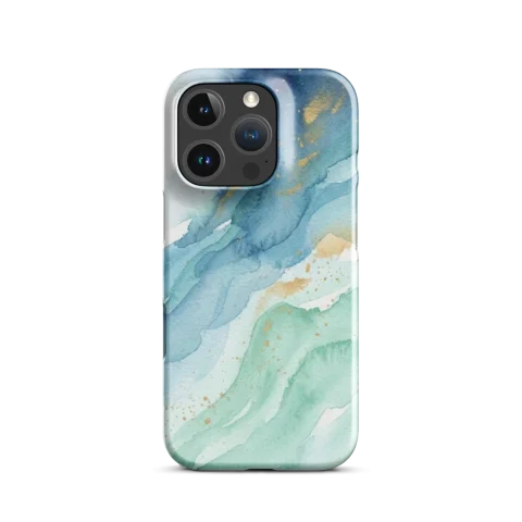 Ethereal Navy and Mint Watercolor Swirl