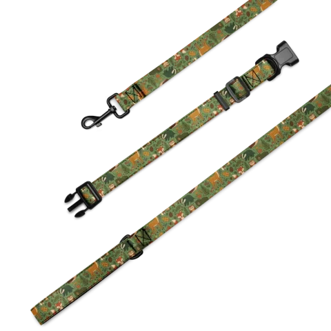 Woodland Forest Animal Green Pattern