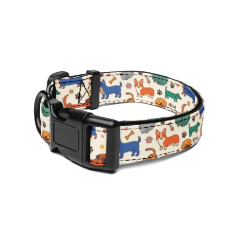 Colorful Cartoon Dogs Cats Pattern