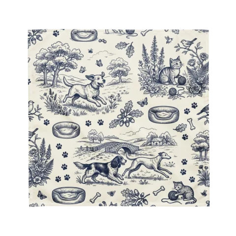 Whispering Sage Pastoral Toile Pattern
